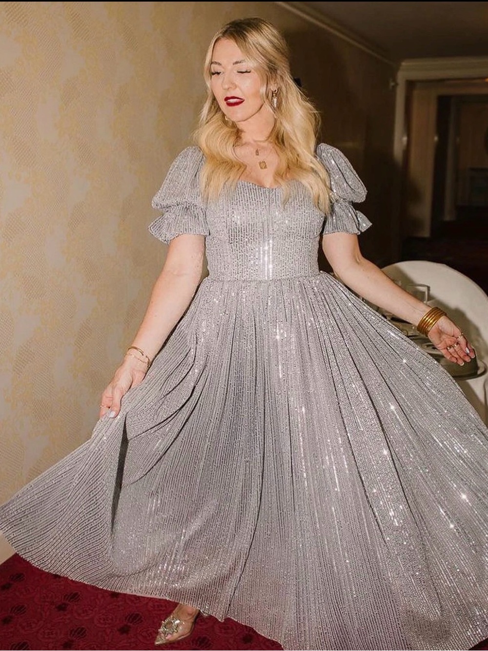 Ivy City Co Clara Dress in Gunmetal